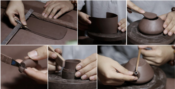 Handmade Yellow Yixing Zisha Teapot Professional Custom Pattern With Goft Box